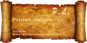 Peichel Luciusz névjegykártya